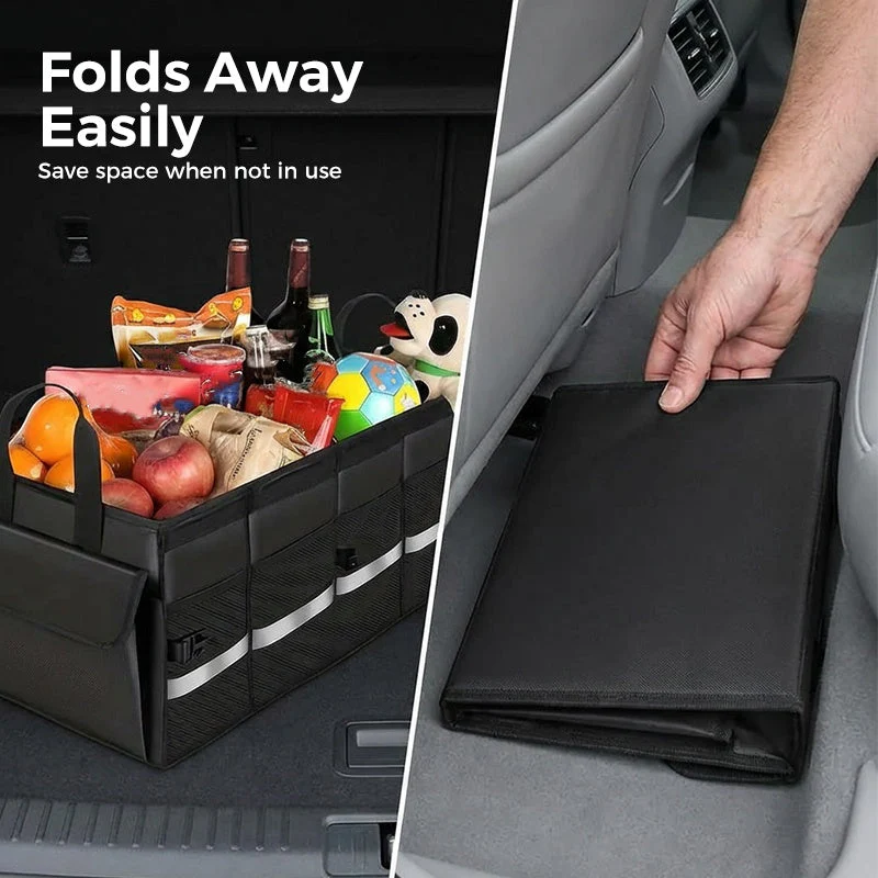 📢📢50 % de réduction !! ⏰Organisateur de rangement pliable pour coffre de voiture avec couvercle - Image 5