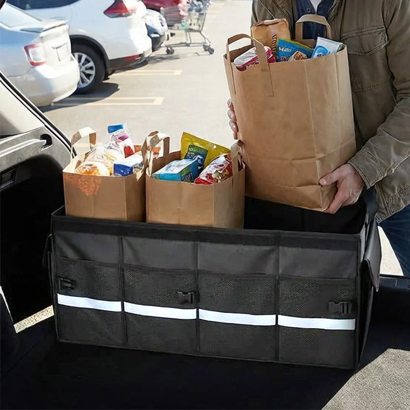 📢📢50 % de réduction !! ⏰Organisateur de rangement pliable pour coffre de voiture avec couvercle - Image 7
