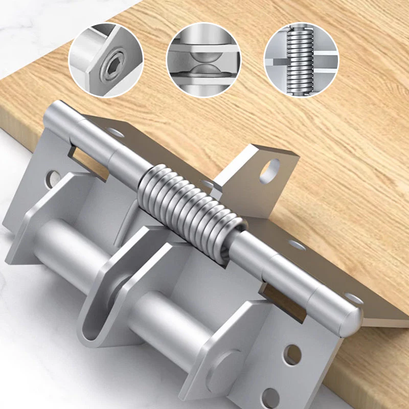 📢📢50 % de réduction !!!🎅Charnière de porte à ressort de fermeture automatique (équipée de vis) - Image 3