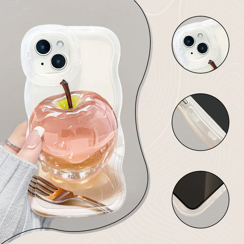 đąâšCoque de TĂ©lĂ©phone Transparente avec Motif Pomme pour iPhone đđ± - Protection ĂlĂ©gante et Fun! - Image 5