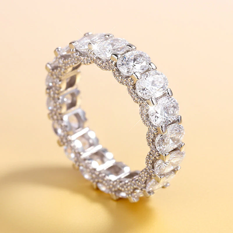 📢📢50 % de réduction !!! ✨Bague de mode en zircon scintillant plein cercle - Image 10