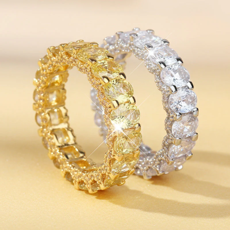 📢📢50 % de réduction !!! ✨Bague de mode en zircon scintillant plein cercle - Image 6