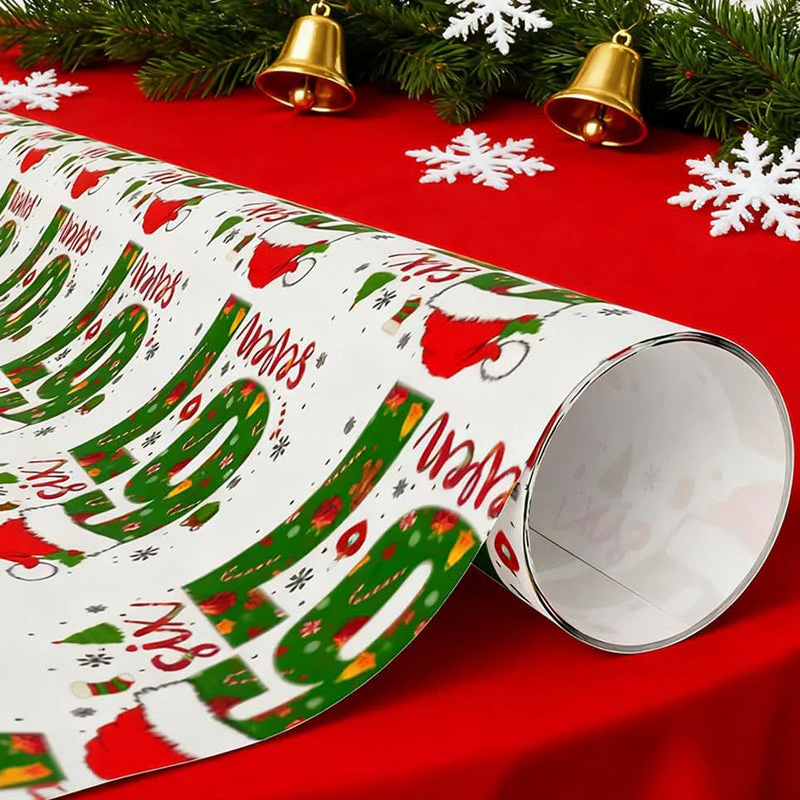 📢📢50% DE RÉDUCTION !!! 🎅Papier d'emballage avec motif numérique de Noël amusant - Image 10