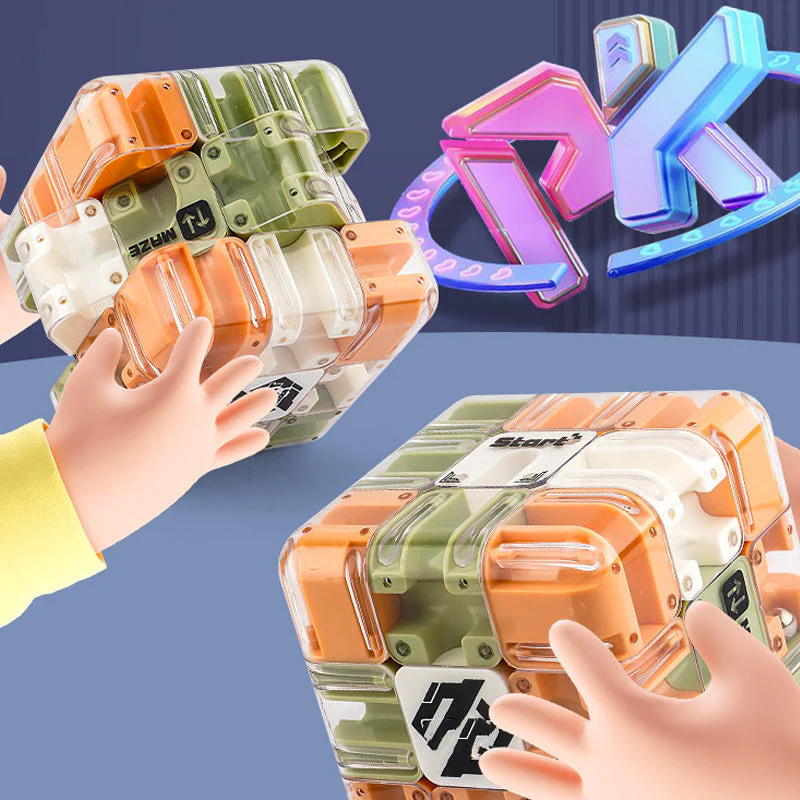 🧩 50% DE RÉDUCTION! ✨ Cube Labyrinthe 3D à Bille - Double Jeu Éducatif avec 120 Parcours pour Développer la Logique Spatiale et la Concentration 🧠🔛 - Image 3