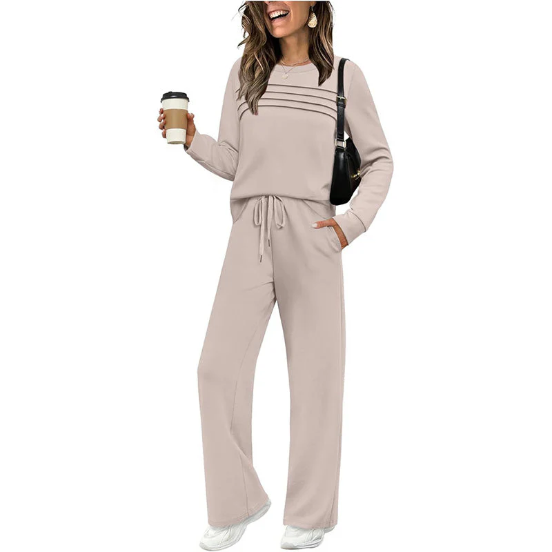 📢📢60 % de réduction !! ⏰Ensemble Femme Décontracté avec Haut et Pantalon à Cordon de Serrage 👕👖 - Image 15