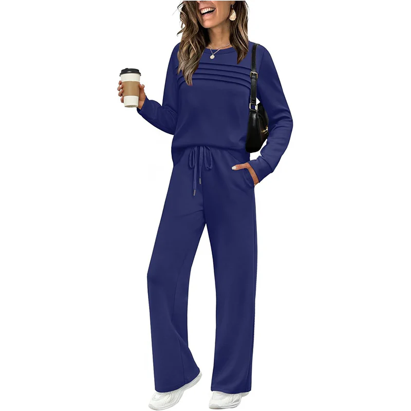 📢📢60 % de réduction !! ⏰Ensemble Femme Décontracté avec Haut et Pantalon à Cordon de Serrage 👕👖 - Image 17