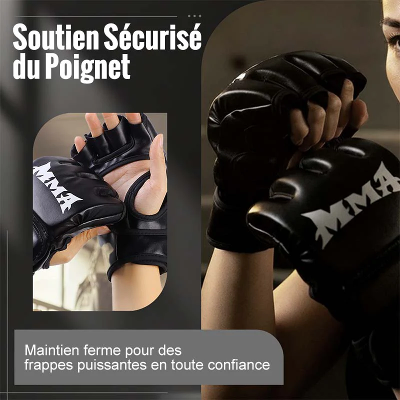 Gants de Boxe avec Soutien du Poignet et Absorption des Chocs - Image 4