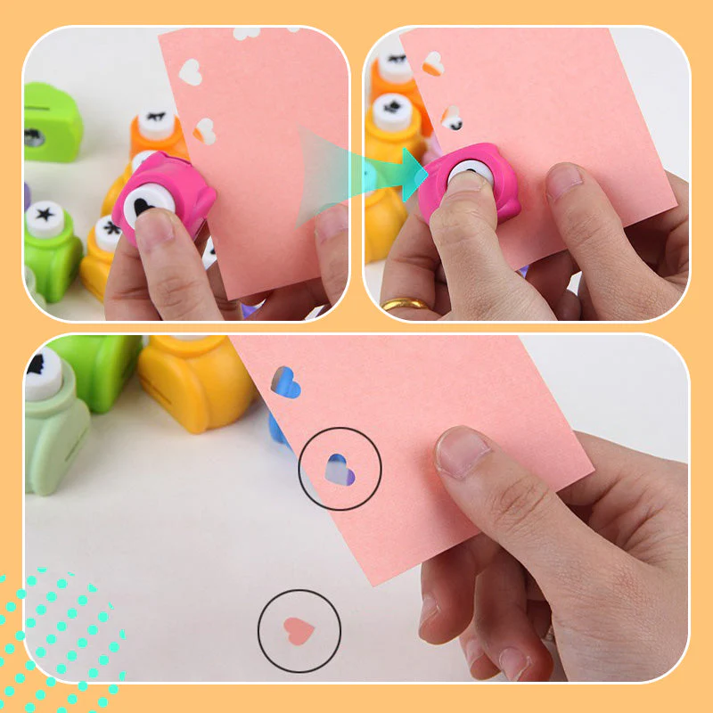 📢📢50 % de réduction !! ⏰ Perforatrice DIY Loisirs Créatifs Enfant - Crée des Formes Mignonnes (Cœurs/Étoiles/Flocons) pour Scrapbooking et Cartes 🎁📏 - Image 7