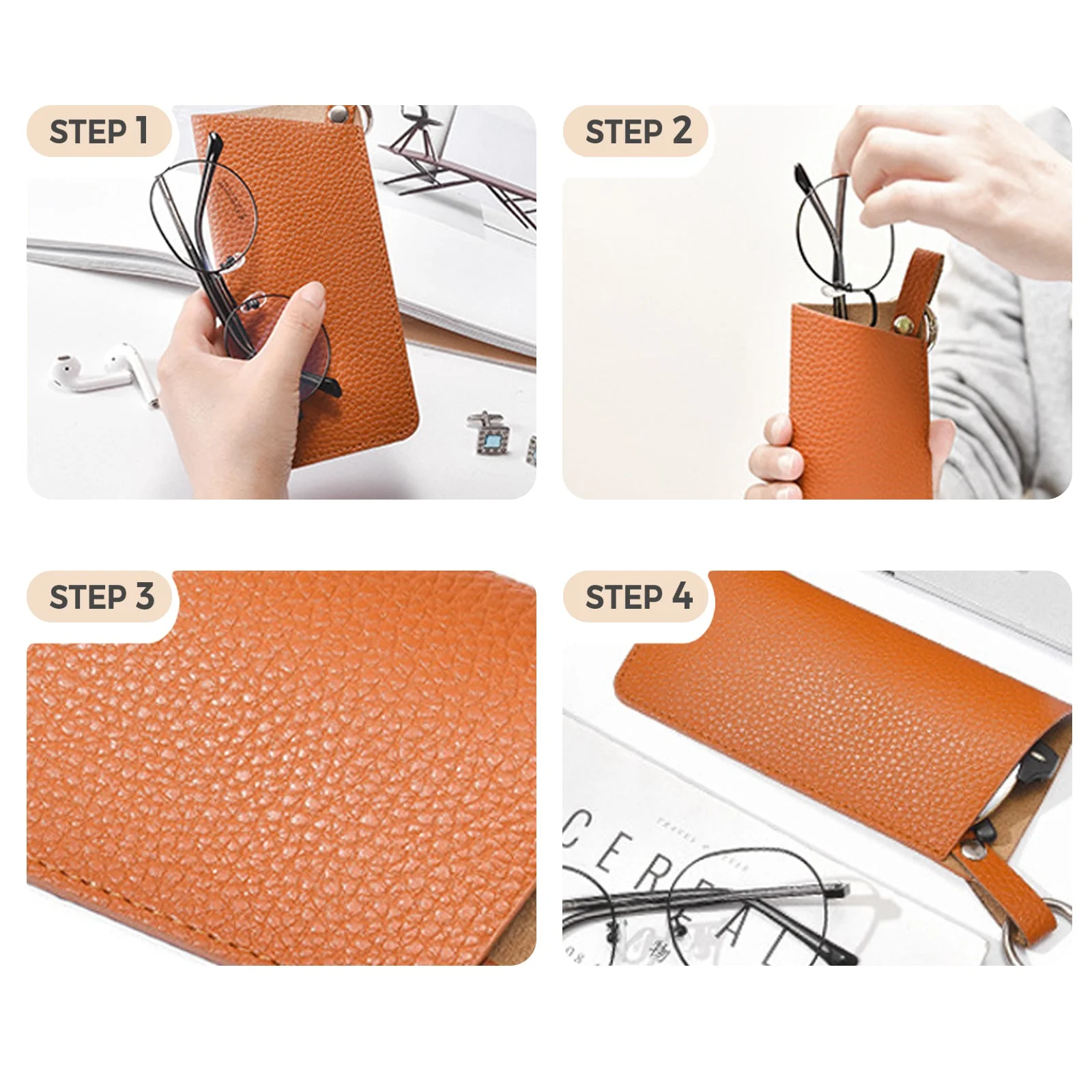 🎁Durée limitée 50% de réduction💥 Étui de lunettes avec porte-clés - Image 8