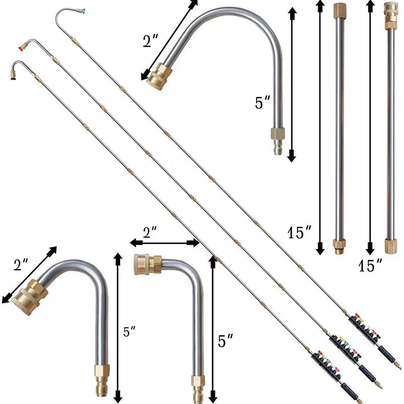 ✨Vente d'été 63% de réduction pour une durée limitée✨🔫Ensemble de baguettes de nettoyage haute pression 4000 PSI - Image 9