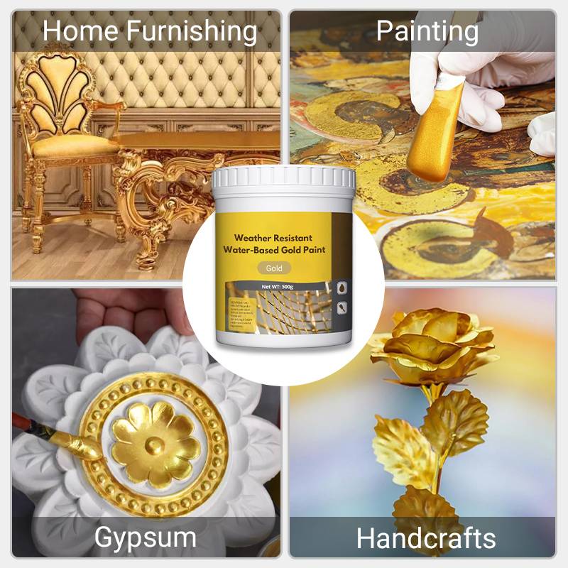 📢📢50 % de réduction !!!⏰Peinture dorée à base d'eau résistante aux intempéries💛 - Image 4