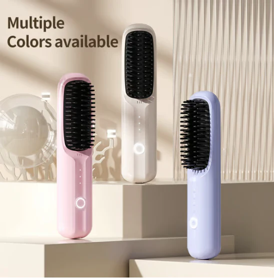 📢📢60 % de réduction !!!✨Peigne à Lisser les Cheveux Sans Fil à Ions Négatifs USB