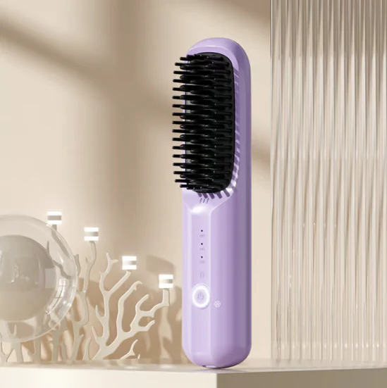 📢📢60 % de réduction !!!✨Peigne à Lisser les Cheveux Sans Fil à Ions Négatifs USB - Image 4