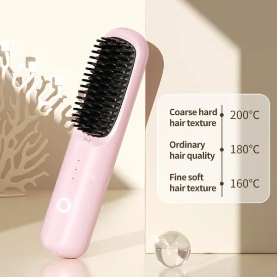 📢📢60 % de réduction !!!✨Peigne à Lisser les Cheveux Sans Fil à Ions Négatifs USB - Image 5