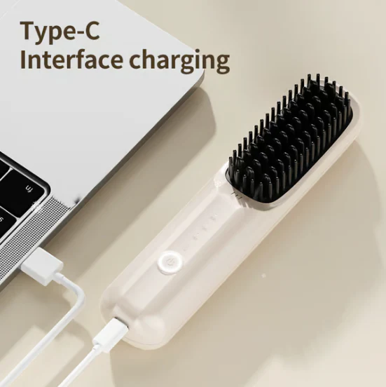 📢📢60 % de réduction !!!✨Peigne à Lisser les Cheveux Sans Fil à Ions Négatifs USB - Image 7