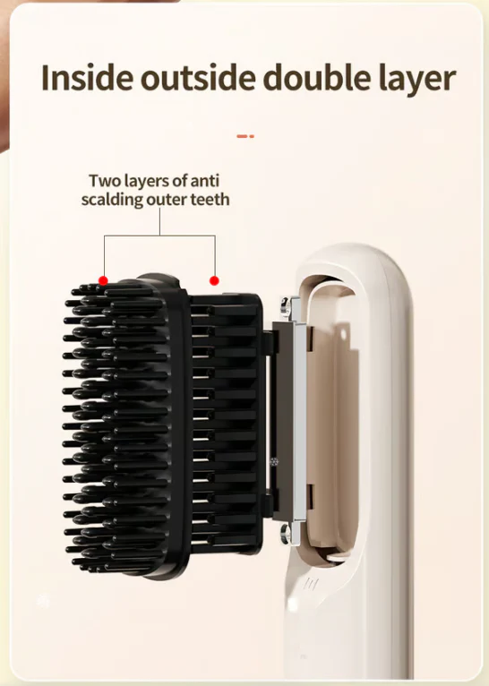 📢📢60 % de réduction !!!✨Peigne à Lisser les Cheveux Sans Fil à Ions Négatifs USB - Image 8