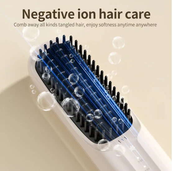 📢📢60 % de réduction !!!✨Peigne à Lisser les Cheveux Sans Fil à Ions Négatifs USB - Image 9