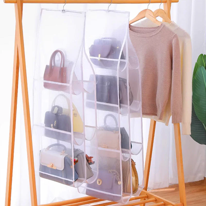 📢📢50 % de réduction !!!🎅Organisateur de Sac Suspendu – 6/8 Poches Transparentes Anti-Poussière, Gain de Place & Design Double Face - Image 4
