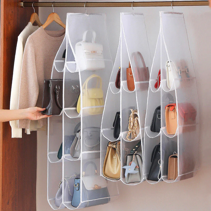 📢📢50 % de réduction !!!🎅Organisateur de Sac Suspendu – 6/8 Poches Transparentes Anti-Poussière, Gain de Place & Design Double Face - Image 5
