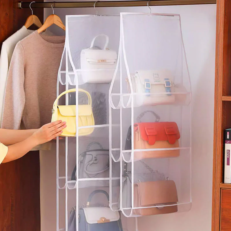 📢📢50 % de réduction !!!🎅Organisateur de Sac Suspendu – 6/8 Poches Transparentes Anti-Poussière, Gain de Place & Design Double Face - Image 6