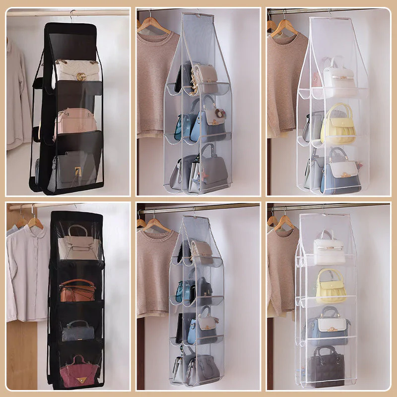 📢📢50 % de réduction !!!🎅Organisateur de Sac Suspendu – 6/8 Poches Transparentes Anti-Poussière, Gain de Place & Design Double Face - Image 9