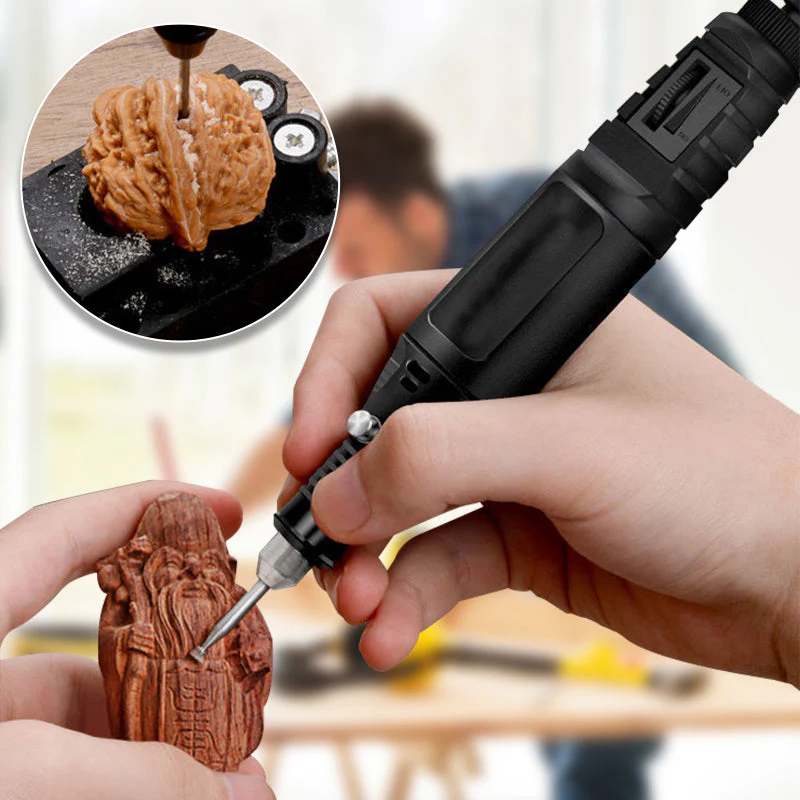 🔧 60% DE RÉDUCTION! ✨ Mini Machine à Graver Portable Multifonctionnelle - 3-en-1 Gravure/Perçage/Polissage avec 3 Embouts pour Métal&Bois&Verre 💎⚙️
