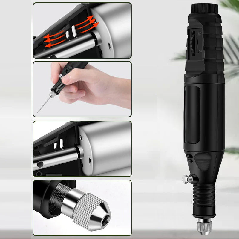 🔧 60% DE RÉDUCTION! ✨ Mini Machine à Graver Portable Multifonctionnelle - 3-en-1 Gravure/Perçage/Polissage avec 3 Embouts pour Métal&Bois&Verre 💎⚙️ - Image 3