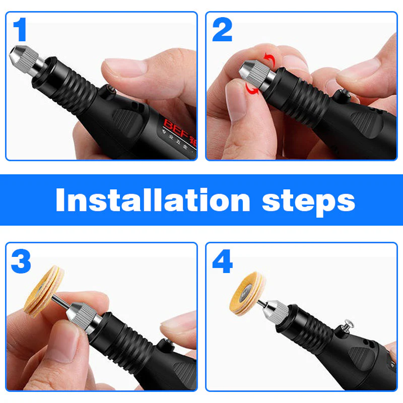 🔧 60% DE RÉDUCTION! ✨ Mini Machine à Graver Portable Multifonctionnelle - 3-en-1 Gravure/Perçage/Polissage avec 3 Embouts pour Métal&Bois&Verre 💎⚙️ - Image 7