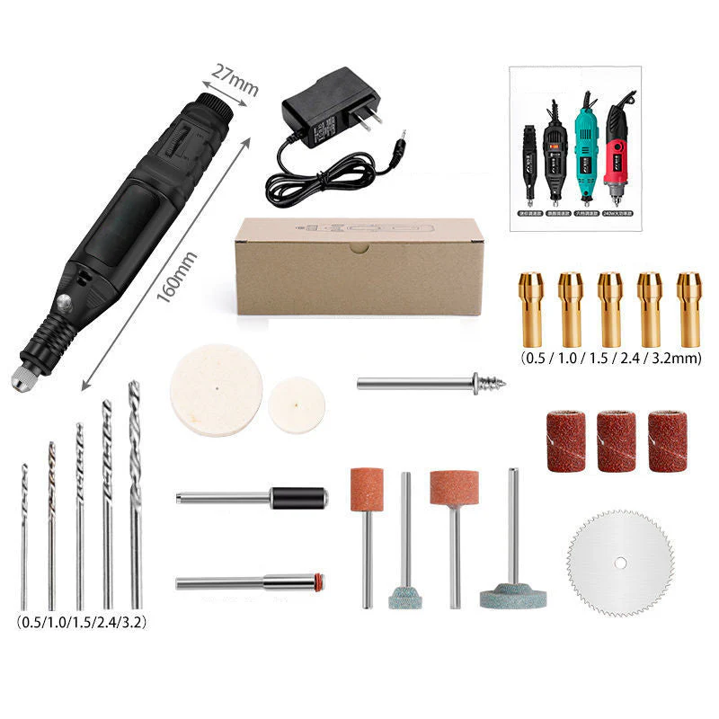 🔧 60% DE RÉDUCTION! ✨ Mini Machine à Graver Portable Multifonctionnelle - 3-en-1 Gravure/Perçage/Polissage avec 3 Embouts pour Métal&Bois&Verre 💎⚙️ - Image 9