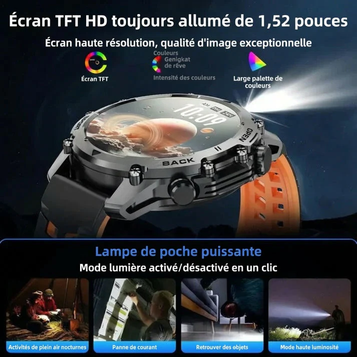 đąđą60% de rĂ©duction !! â° Montre connectĂ©e HD pour homme â Ăcran 1,52", suivi santĂ© & notifications intelligentes âđŒ - Image 5