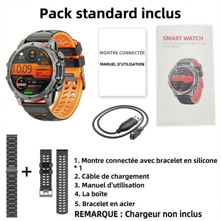 đąđą60% de rĂ©duction !! â° Montre connectĂ©e HD pour homme â Ăcran 1,52", suivi santĂ© & notifications intelligentes âđŒ - Image 6