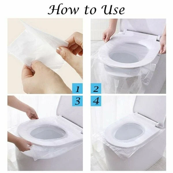 👍Faites attention à l'hygiène et à la santé✅Housse de siège de toilette jetable en plastique biodégradable📢📢50 % de réduction!!! - Image 4
