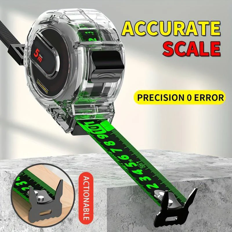📢📢50 % de réduction !! ⏰ Ruban à Mesurer Fluorescent – Haute Précision, Lecture Facile dans l'Obscurité & Durable 🛠️ - Image 2