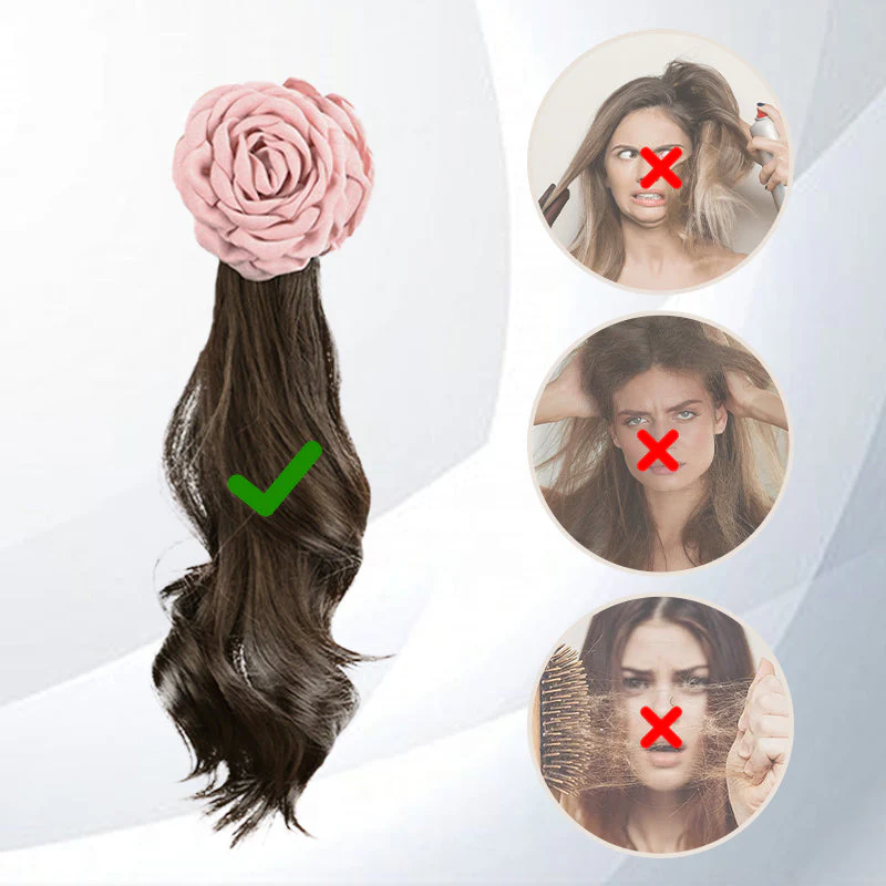 đ„Offre Ă moitiĂ© prix pour les 2 derniers jours đ„Perruque bouclĂ©e de haute qualitĂ© avec pince en cheveux roses - Image 3