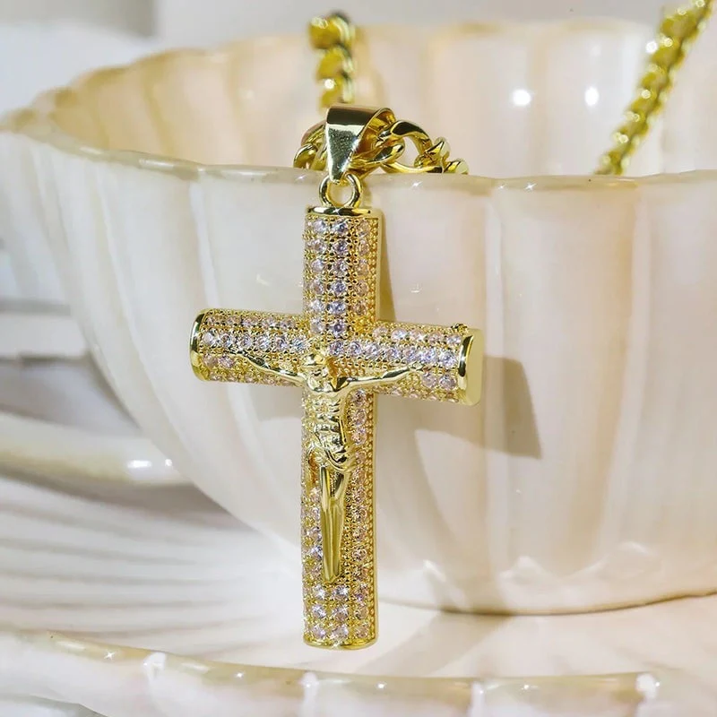 📢📢50 % de réduction !!!  💖✝️Collier pendentif crucifix Jésus - Image 2