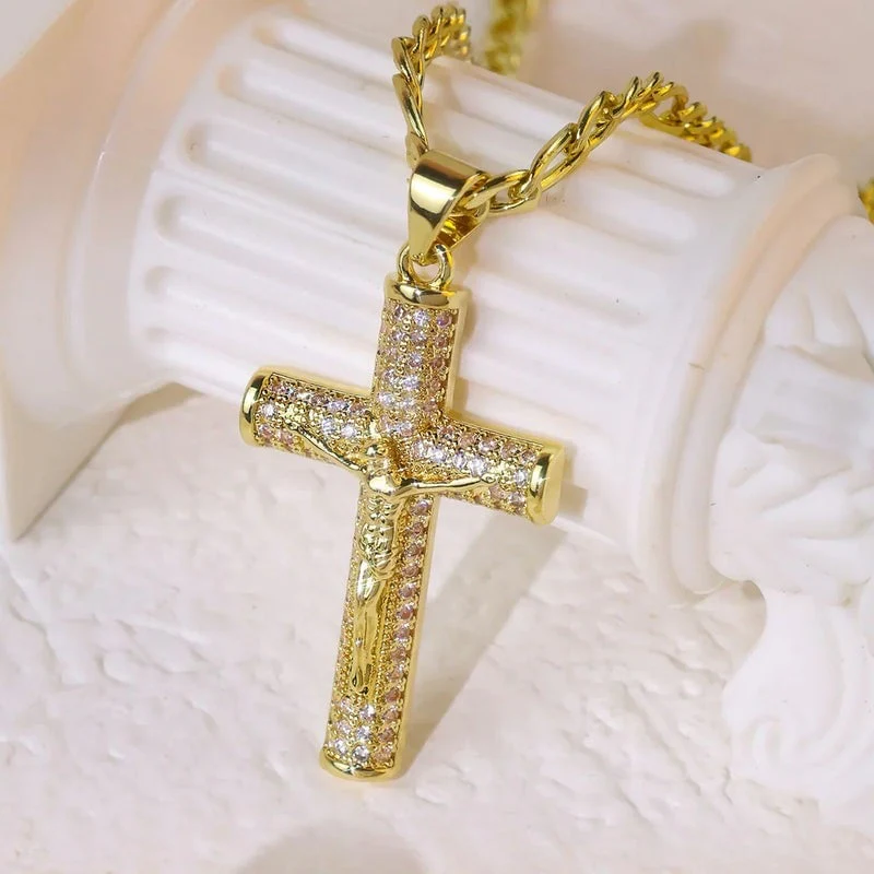 📢📢50 % de réduction !!!  💖✝️Collier pendentif crucifix Jésus - Image 3