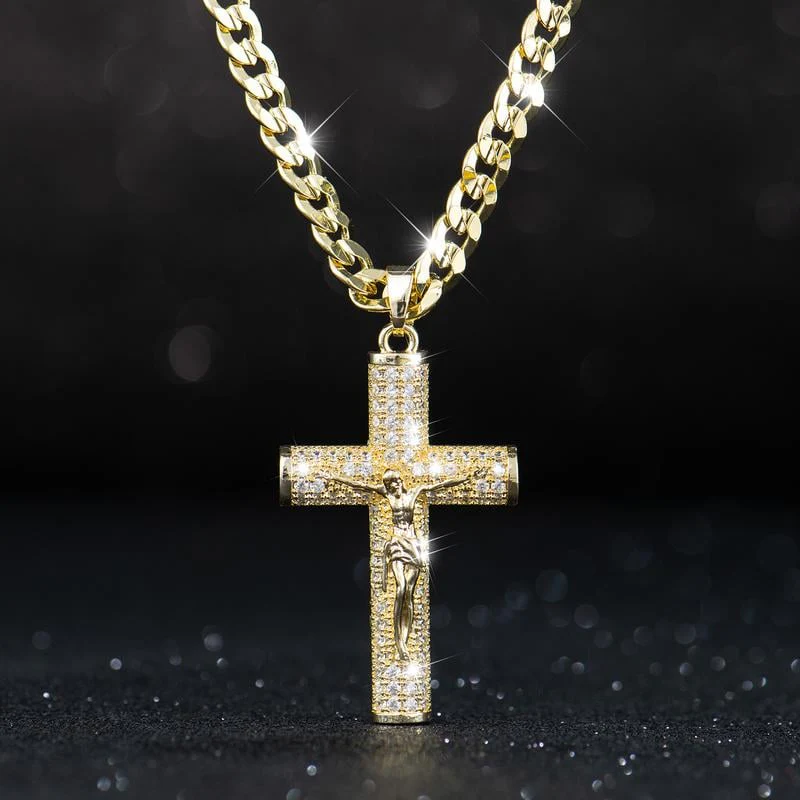 📢📢50 % de réduction !!!  💖✝️Collier pendentif crucifix Jésus - Image 5
