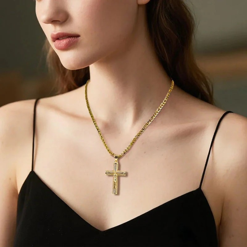 📢📢50 % de réduction !!!  💖✝️Collier pendentif crucifix Jésus - Image 6