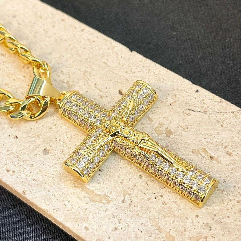 📢📢50 % de réduction !!!  💖✝️Collier pendentif crucifix Jésus - Image 7
