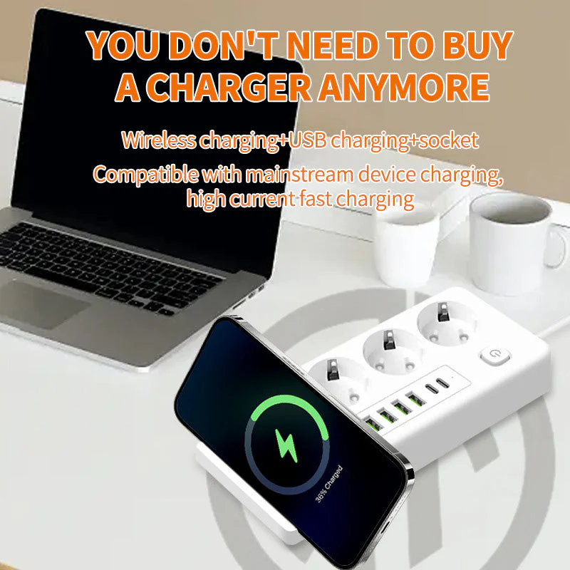 Prise de recharge USB domestique et prise de recharge sans fil - Image 3