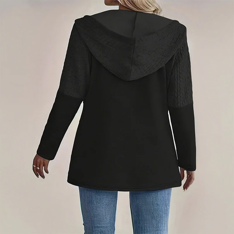 📢📢56 % de réduction！！！📍Veste tendance à capuche et manches longues zippée pour femme - Image 6