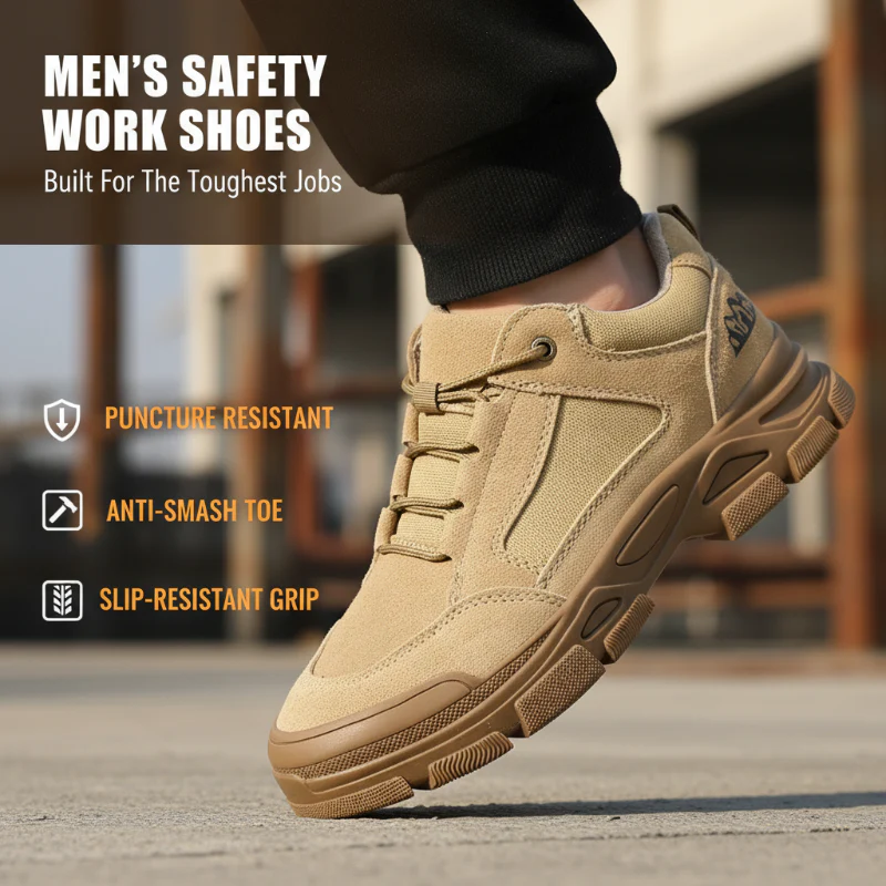 📢📢50 % de réduction !!!🎅🎄Promotion de Noël Chaussures de travail de sécurité à l'épreuve de perforation pour hommes
