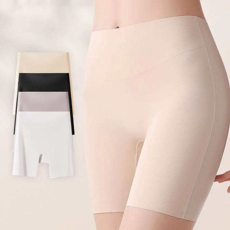 🏆Sous-vêtements féminins taille haute en soie glacée avec contrôle de l'abdomen Hip-lifting👑🌿