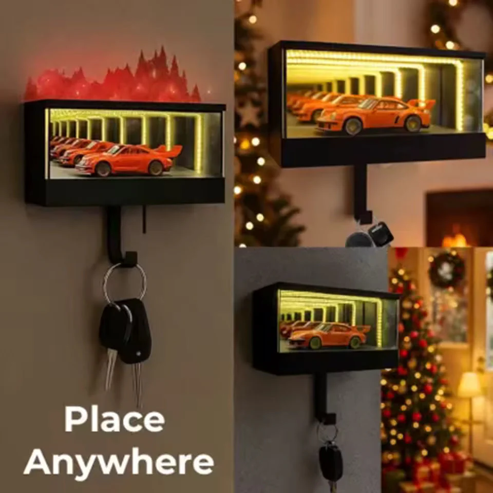 📢📢50 % DE RÉDUCTION !!! 🎅 Porte-Clés Garage Infini - Effet Tunnel Lumineux LED, Arrêt Automatique, Cadeau Voiture 🚗✨ - Image 4