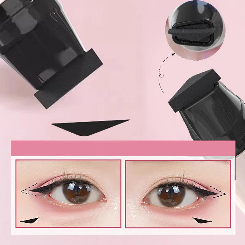 💕Achetez-en un, obtenez-en un gratuit ! 🎁Stylo tampon eye-liner rotatif intégré - Image 6