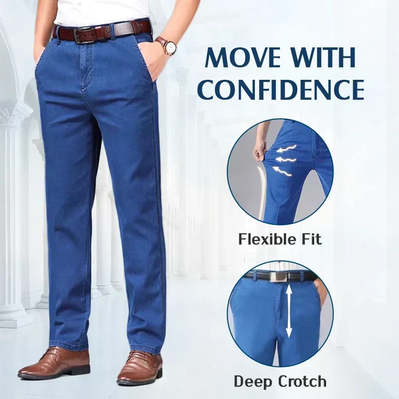 📢📢60 % de réduction !!! 🎅 Jeans taille haute à coupe droite pour hommes - Image 4