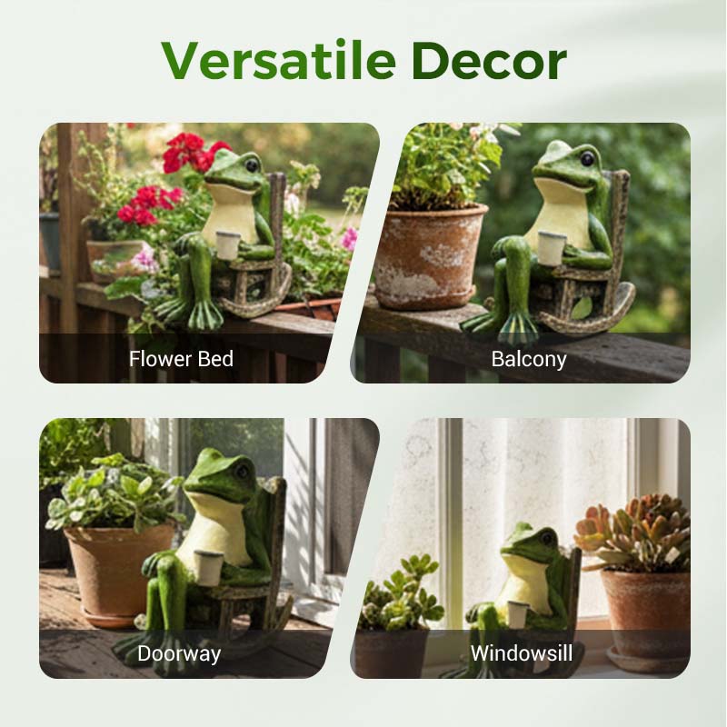 💯2026 Meilleures ventes🐸Grenouille solaire décorative dans un fauteuil à bascule🍃 - Image 5
