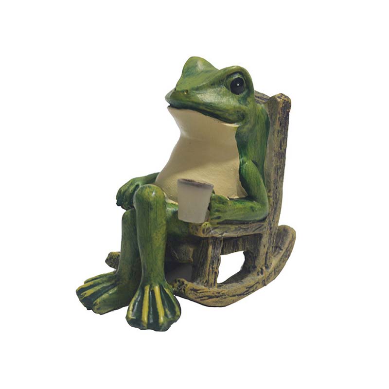 💯2026 Meilleures ventes🐸Grenouille solaire décorative dans un fauteuil à bascule🍃 - Image 9