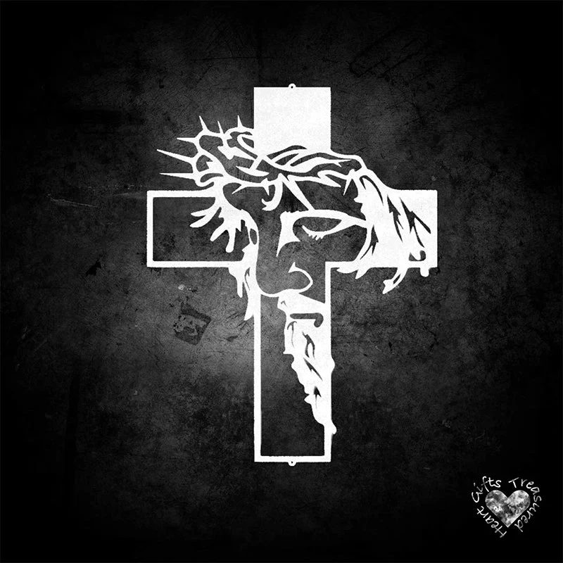 🔥 50% DE RÉDUCTION ! ✨ Décoration Murale Croix Métallique Jésus - Art Religieux en Fer Découpé, Symbolisme Spirituel, Installation Facile pour Intérieur ✝️🕊️ - Image 5
