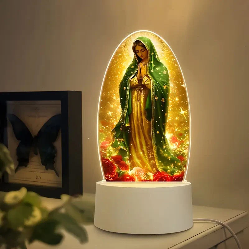 📢📢60 % de réduction !!! ✝️Lampe de prière vierge